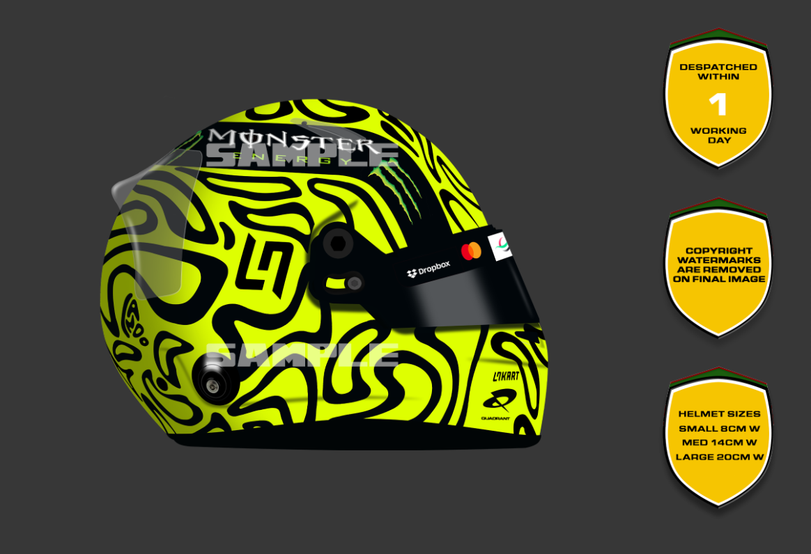 Lando Norris McLaren 2019 - 2026 Champion F1 Helmet Stickers Vinyl