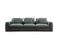 Wohnzimmer Sofa 3 Sitzer Polster Sofas Design Holz Textil Neu Modern