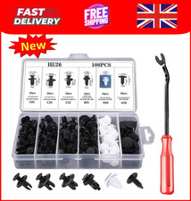 Car Push Retainer Clips Kit Bumper Door Trim Panel Fasteners Rivets set 100PCS