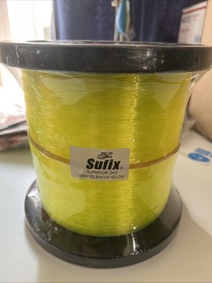 Sufix Superior Monofilament Fishing Line, 100 Lb., 2405 Yds, Hi-Vis Yellow