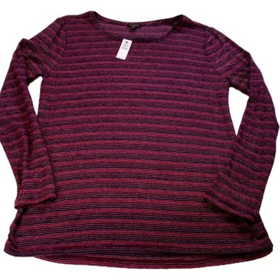 Women's Talbot Long Sleeve Striped Shirt Size Large New With Tags