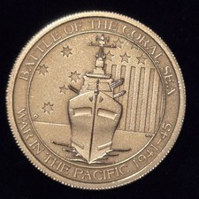 Sigma Tested 2014 Australia UK QE II BATTLE CORAL SEA Pure Silver .999