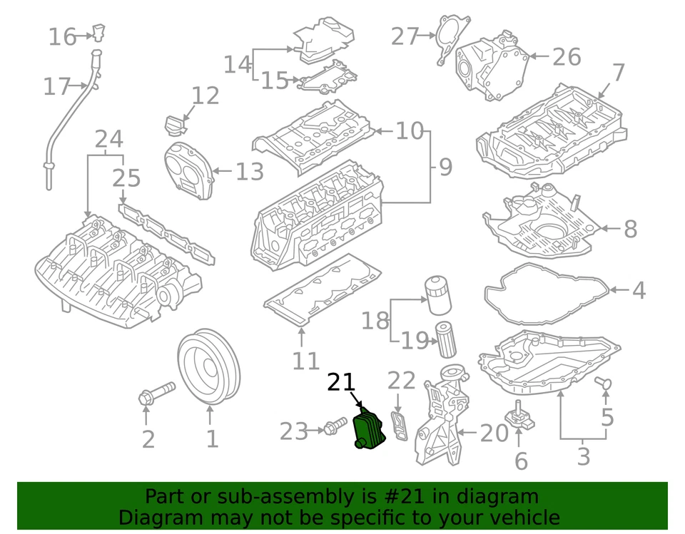 Enfriador de aceite original Volkswagen 06L-117-021-G Foto 2 de 2