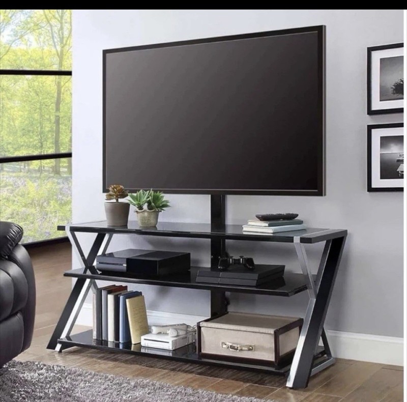 Whalen Xavier 3-in-1 Television Stand, Black