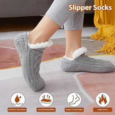 #ad Women Heat Holders Thick Winter Warm Thermal Anti Skid Slipper Socks with Grips $16.99