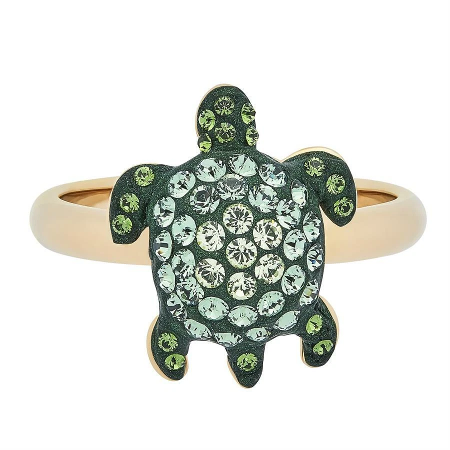 Atelier Swarovski Mustique Sea Life Turtle Ring Green Size 52/US6/S #5535422 NIB