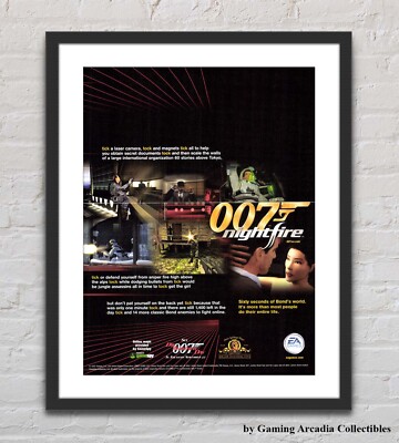 007 Nightfire PS2 XBOX Gamecube Glossy Promo Ad Poster G6718