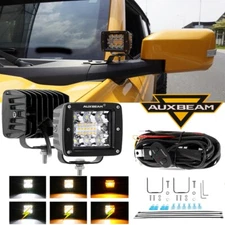 Pair LED Light Bar Fog Pods Offroad Drving Spot Lamp For Ford Bronco 2021-2023