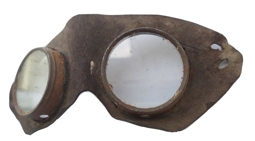ANTIGUAS GAFAS DE MOTORISTA ¿GUARDIA CIVIL? CUERO Y CRISTAL STEAMPUNK  160x60mm | eBay
