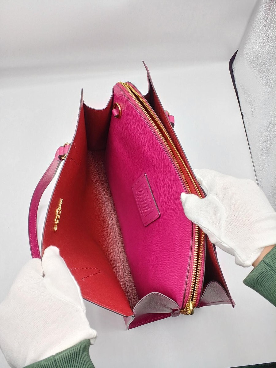COACH Model: C4078 Tote Bag Shocking Pink Rare Color Stylish