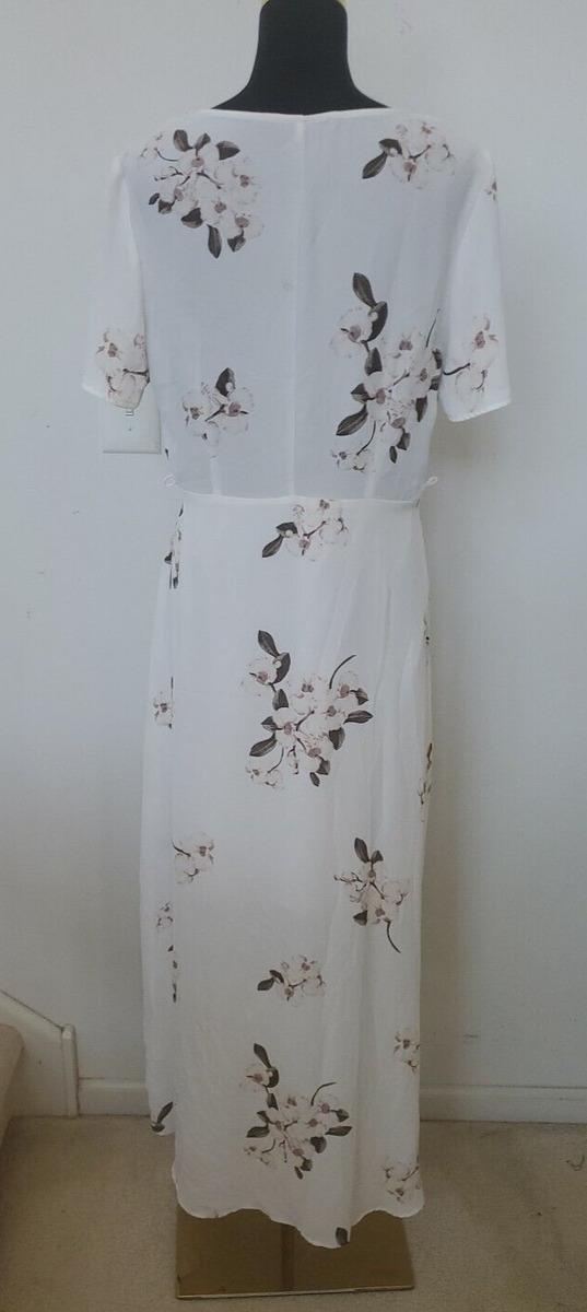 New DYNAMITE Maxi Floral White Maxi Dress Size G/L | eBay
