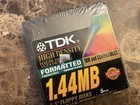 TDK 3.5in 1.44MB IBM Formatted High Density Floppy Disks 5 Pack New Sealed — photo 1