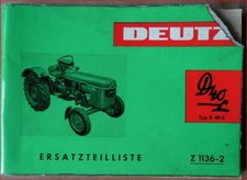 Deutz Schlepper D40 L Ersatzteilliste