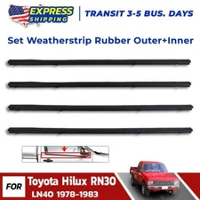 Weatherstrip Door Beltline Outer Inner Fits Toyota Hilux RN30 RN40 1978-83 Set 4
