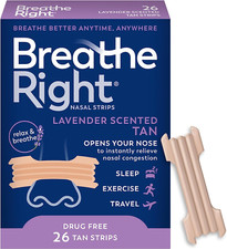 Nasal Strips Lavender Scent Extra Strength Tan. 26Ct New loke
