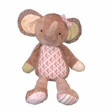 CoCaLo Baby Brown Elephant Girl Stuffed Plush Toy 18"