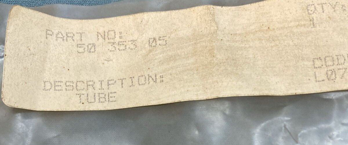 KOHLER 5035305 TUBE MARINE GENERATOR PARTS Discontinued for sale