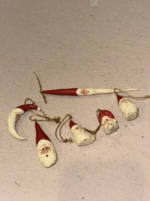 Vintage Santa Christmas Ornaments By Kurt Adler