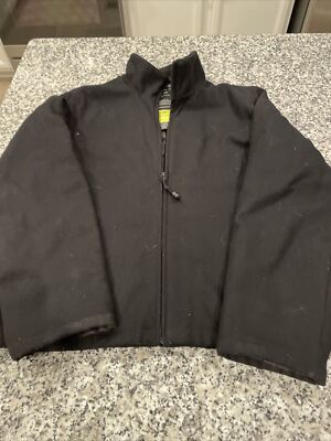 Black RL Polo Jeans Wool Full Zip Jacket L
