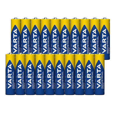 20 Varta Industrial Pro Alkaline AAA LR03 Batteries 4003 1.5V 40BL Exp 2033