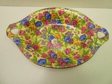 ROYAL WINTON GRIMWADES SWEET PEA CHINTZ FLORAL ALL OVER DISH PLATE  ART DECO