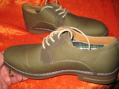 IZOD KHAKI TWO TONE GREEN CANVAS CHARLESOLY MEN