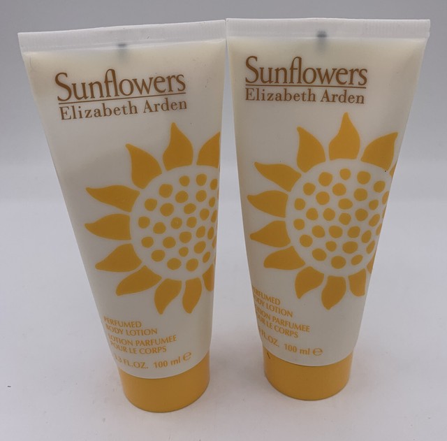 2 tube lot ELIZABETH ARDEN SUNFLOWERS PERFUMED BODY LOTION unsealed
