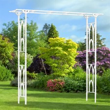 Strong Garden Arch Flat Top Decoration Trellis Stand Climbing Plants Metal Arbor