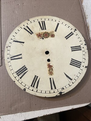 Antique English Fusee Wall Clock Dial Part Almost 12  Walhorn?