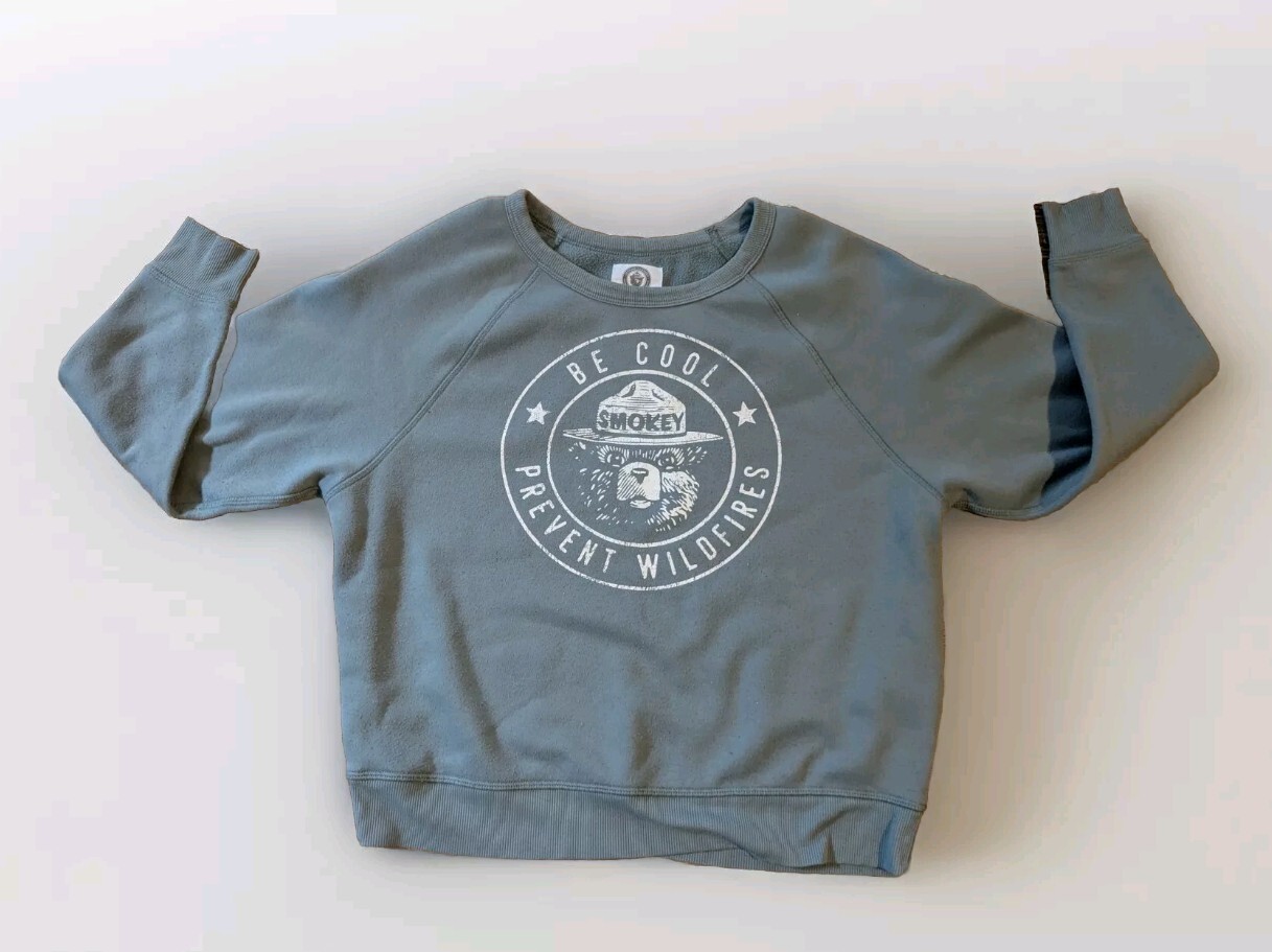 Smokey Bear Grayson Threads Sweatshirt Womens Sz Small Prevent Wildfire Outdoor