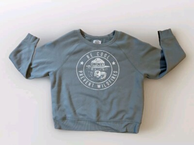 Smokey Bear Grayson Threads Sweatshirt Womens Sz Small Prevent Wildfire Outdoor