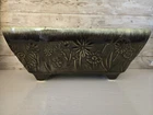 Vintage Green Drip Footed Ceramic Flowers Hull Mcoy USA Planter F79