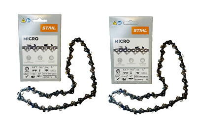 2 х  STIHL OEM 61 PMM3 34DL .043'' Gauge 3/8'' Pitch 8'' Bar Chainsaw Chain