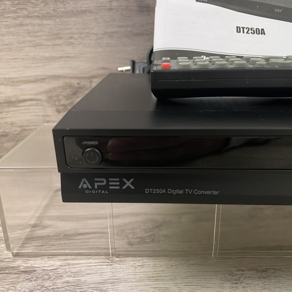 Apex DT250A Digital to Analog TV Converter Remote Control & Instruction