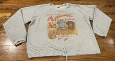 Labrador Retriever Sweatshirt Women L Gray Dogs Animals Pets Cute 90s Pullover