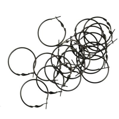 Ohrdrahthaken Rundkreis 30mm schwarz wie beschrieben