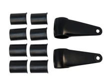 Cast Aluminium Head Lamp/Headlight Bracket, Fork Mounted, Black, Custom Cafe