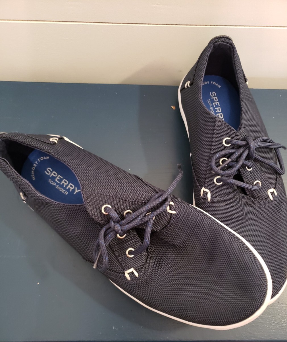 #401 Sperry Top Sider Bodie Kids Childrens Boys Blue Canvas Boat Shoes Sz