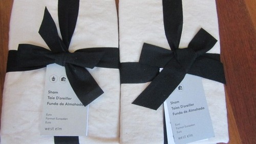 NWT West Elm European Flax Linen DUVET Shell Pink KING/CAL KING + 2 EURO SHAMS - Picture 6 of 9