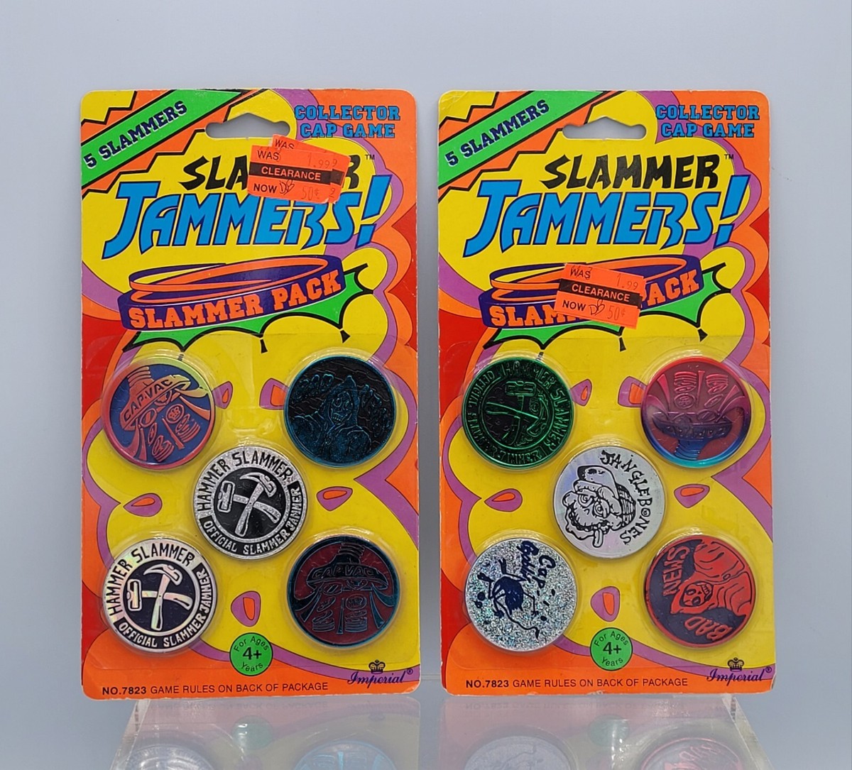 2x Vintage 1994 Slammer Jammers! Slammer Pack 7823 Imperial Toy