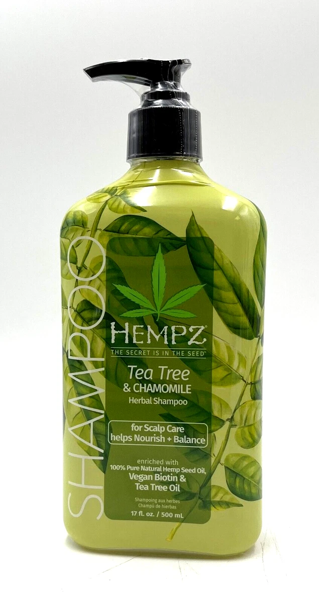 Hempz Tea Tree Chamomile Herbal Shampoo Scalp Care Nourish Balance 17 oz