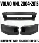 Volvo VNL Truck Bumper Set Left Right Center WITH Fog Light Cut Out Hole