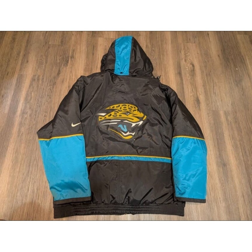 SACAI X NIKE Giacca vintage Jacksonville Jaguars Nike Pro Line grande logo puffer taglia XXL