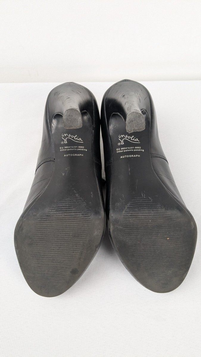 Bottines M&S Autograph Insolia En Daim Et Cuir Noir - Taille UK 3.5 (Pointure 37) - Neuves Sans Boîte