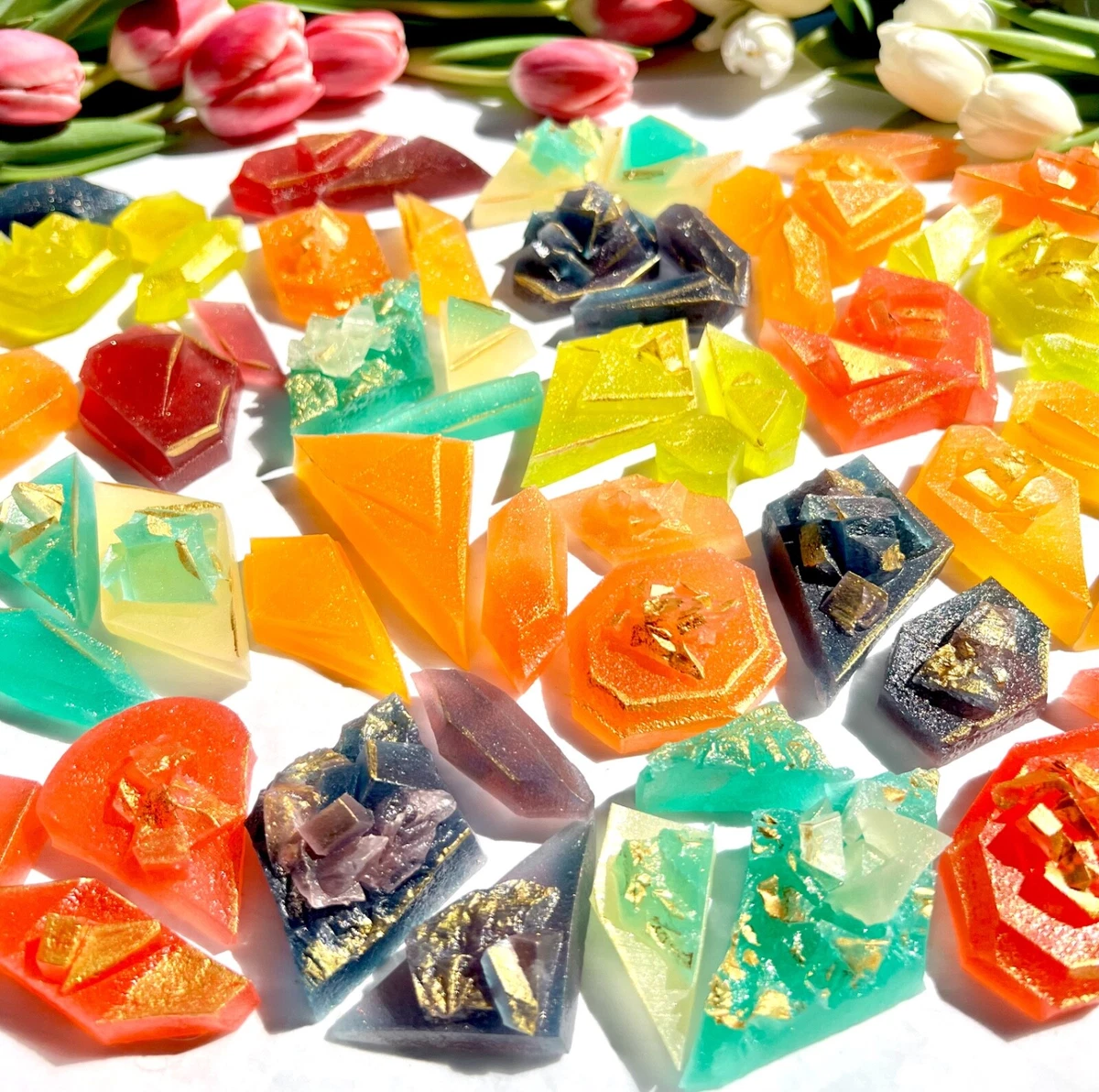 All Natural Kohakutou Japanese Crystal Candy, Vegan Edible Gemstone Candy,  ASMR