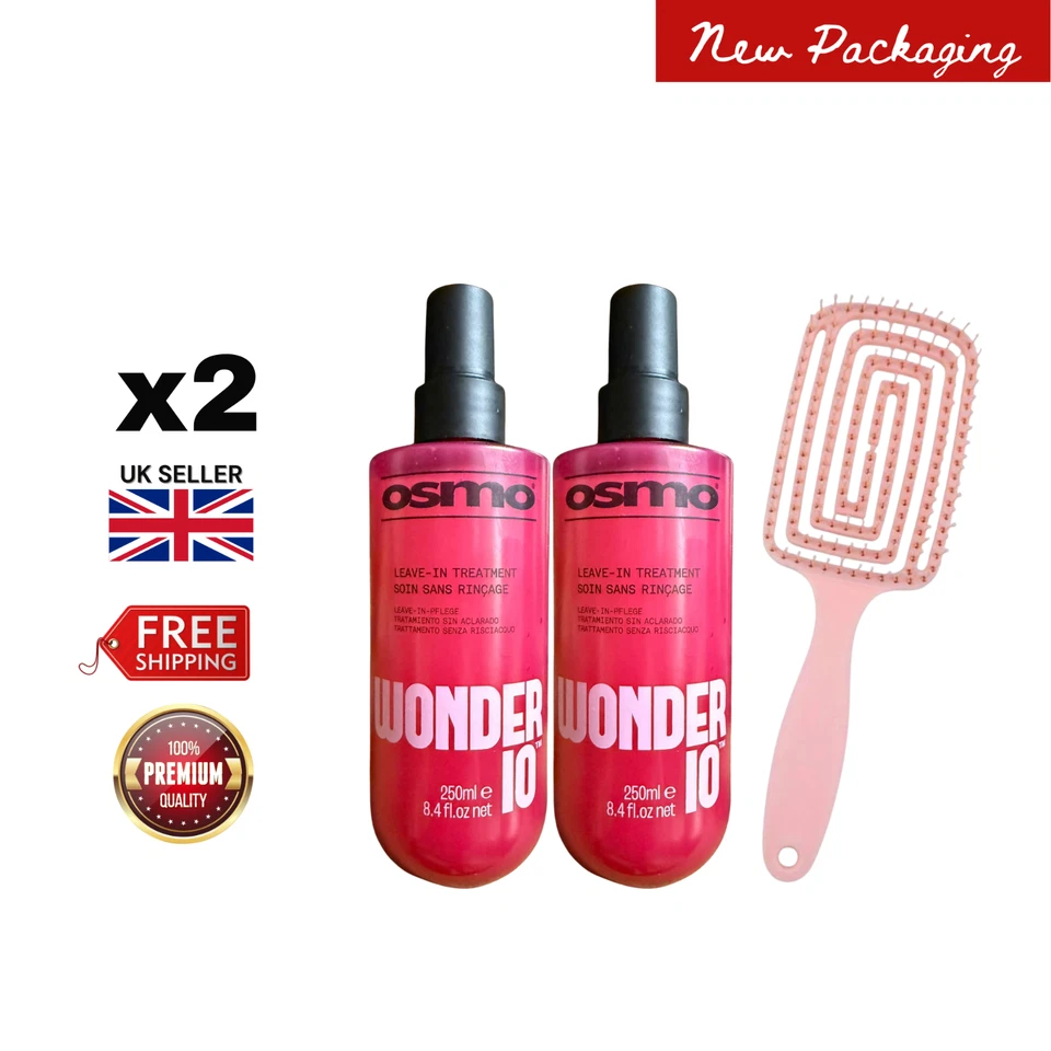 2 x Osmo Wonder 10 250ml with Hair Brush Bundle – 10 Benefits in 1 Bottle!
