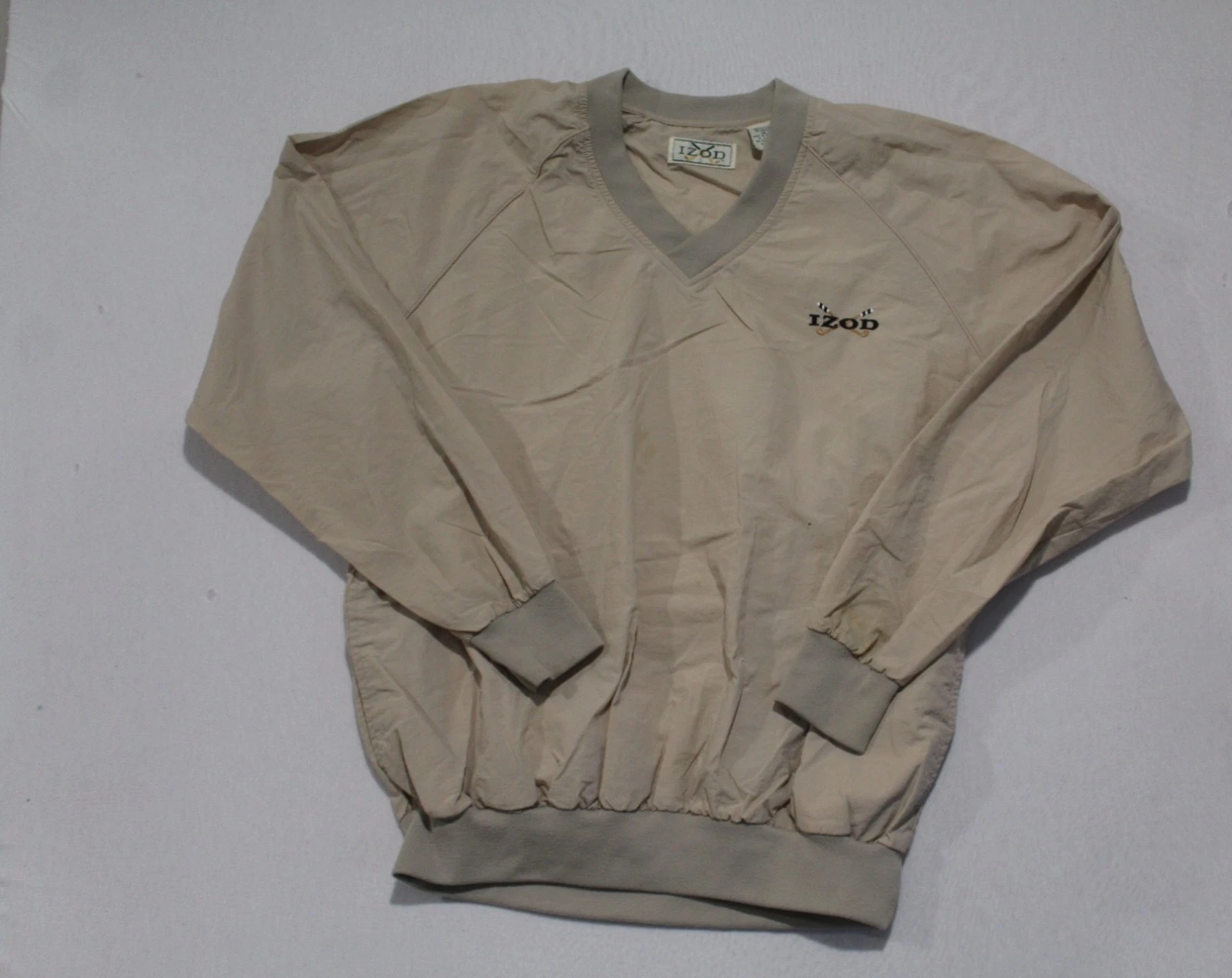Izod Men Beige Windbreaker Jacket Medium Double Golf Classic Long Sleeve
Opens in a new window or ta