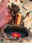 Warrior Unmatched Chinese Dragon Copper Tone Metal Ashtray — photo 4
