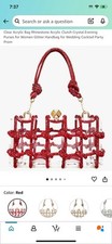 Clear Acrylic Bag Rhinestone Acrylic Clutch Crystal Evening Purses For Women