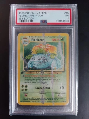 Pokemon Base Set Venusaur French 1st Edition PSA 1